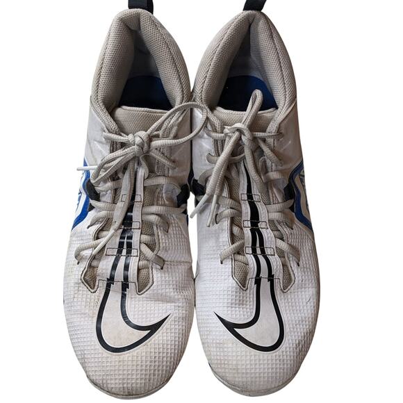 Nike Alpha Shoes Fastflex Cleats Mens 12 White Blue CV0582-101 Turf Football main image 7